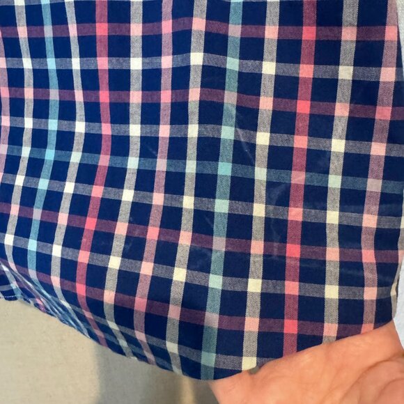Brooks Brothers Regent 1818 Short Sleeve Button-Down Shirt XXL Blue Pink Check - Picture 4 of 6